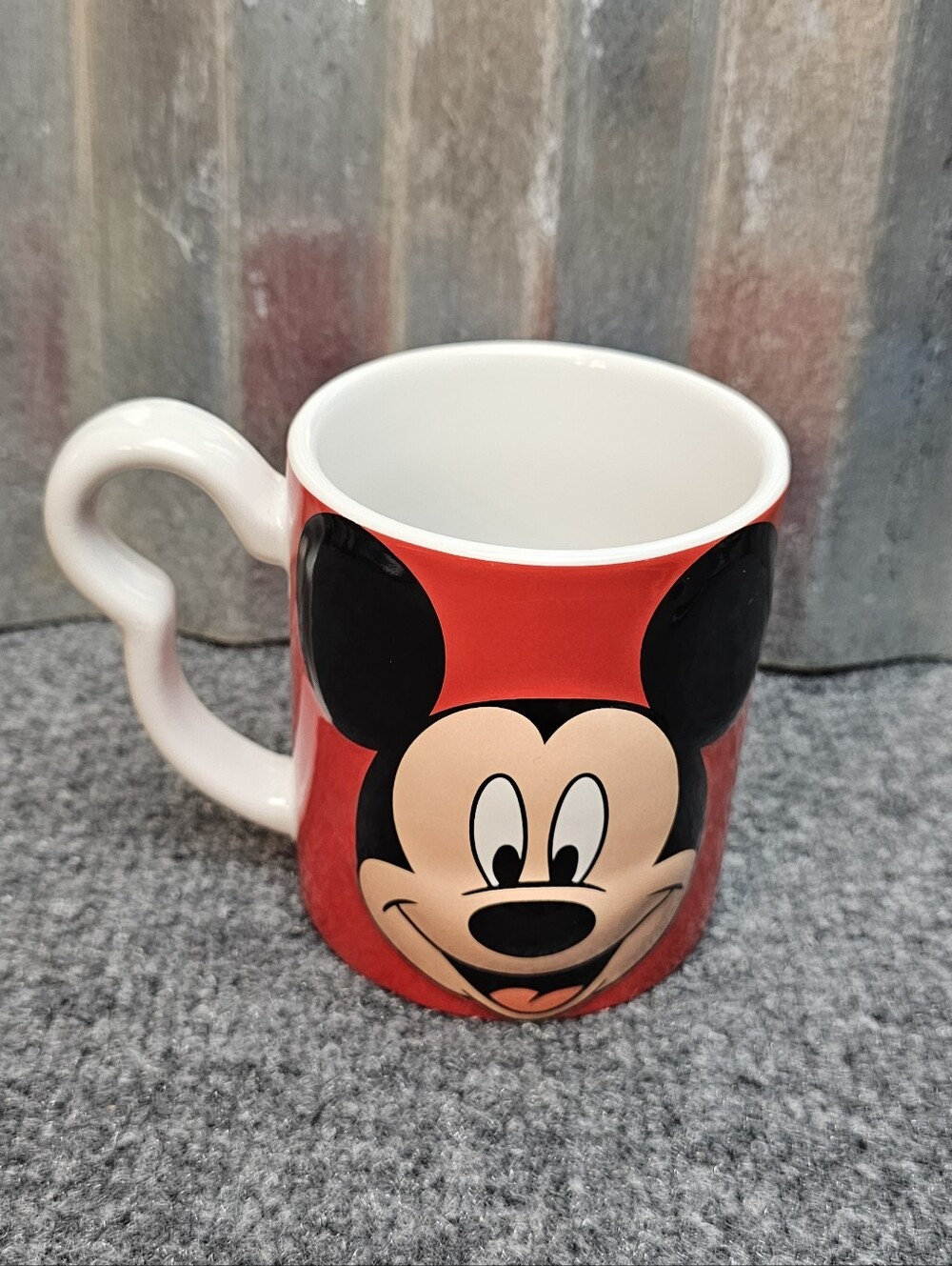 Disney Monogram International Mickey Mouse 3D Sculpted Red Coffee Mug 10oz